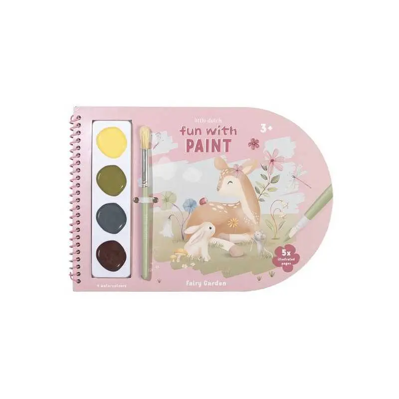 Little Dutch - ALBUM E COLORI PAINT BOOK FAIRY GARDEN