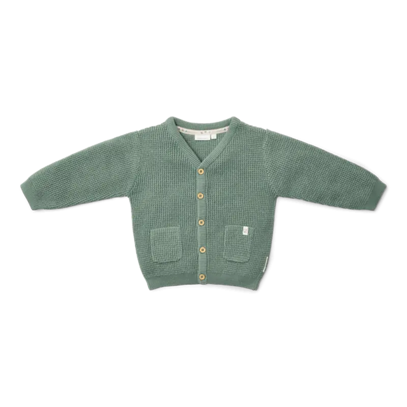 Little Dutch Cardigan lavorato a maglia verde foresta