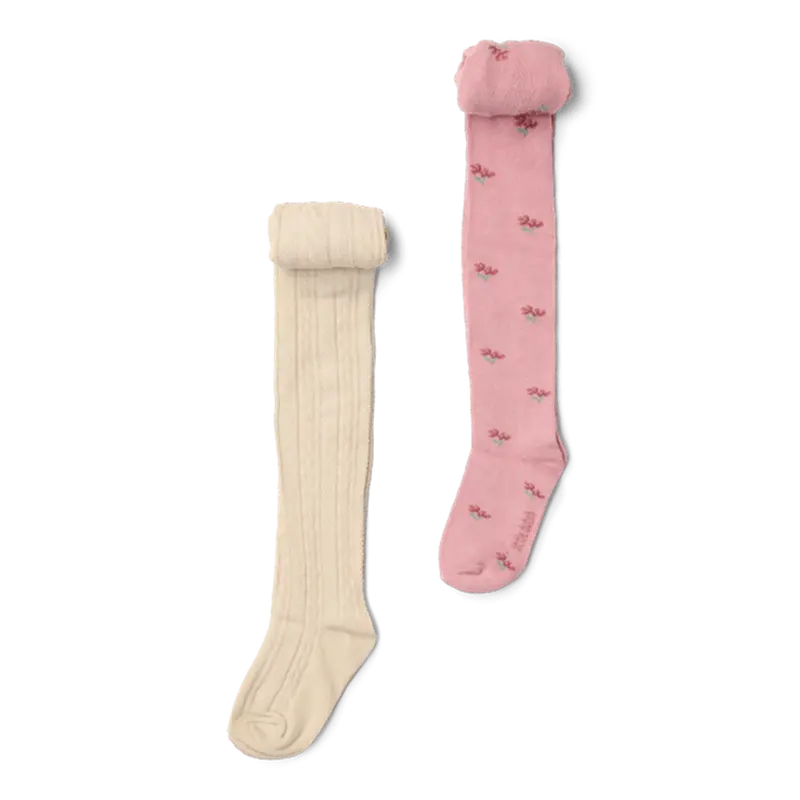Little Dutch - Confezione da 2 body sabbia/velluto rosa