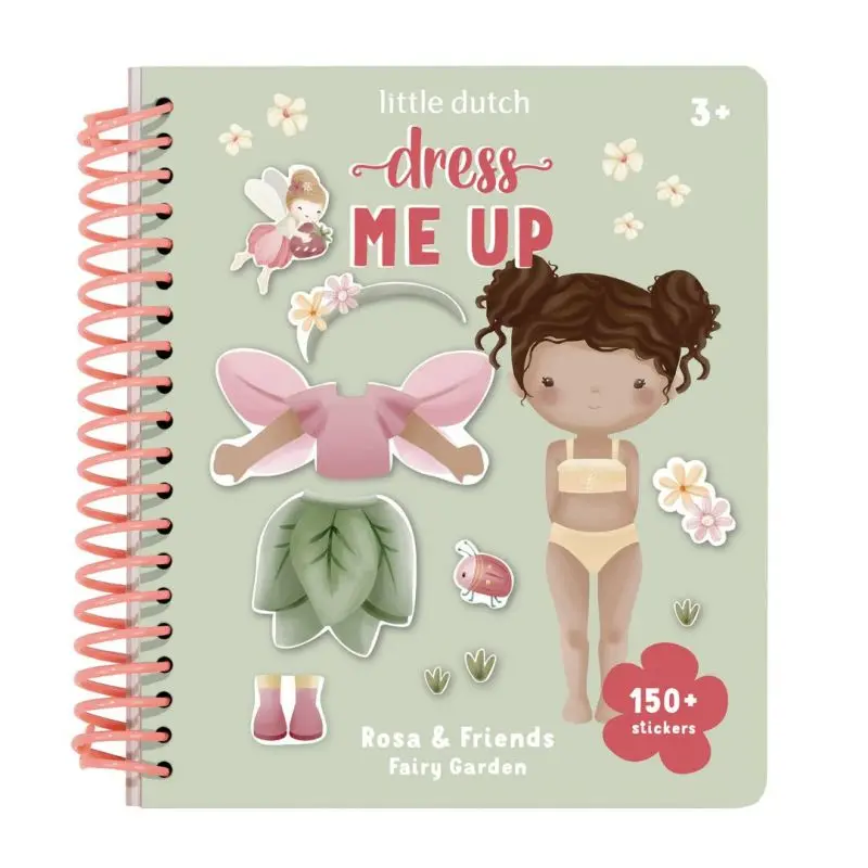 Little Dutch - Libro Dress Me Up Rosa & Friends FG - con Stickers