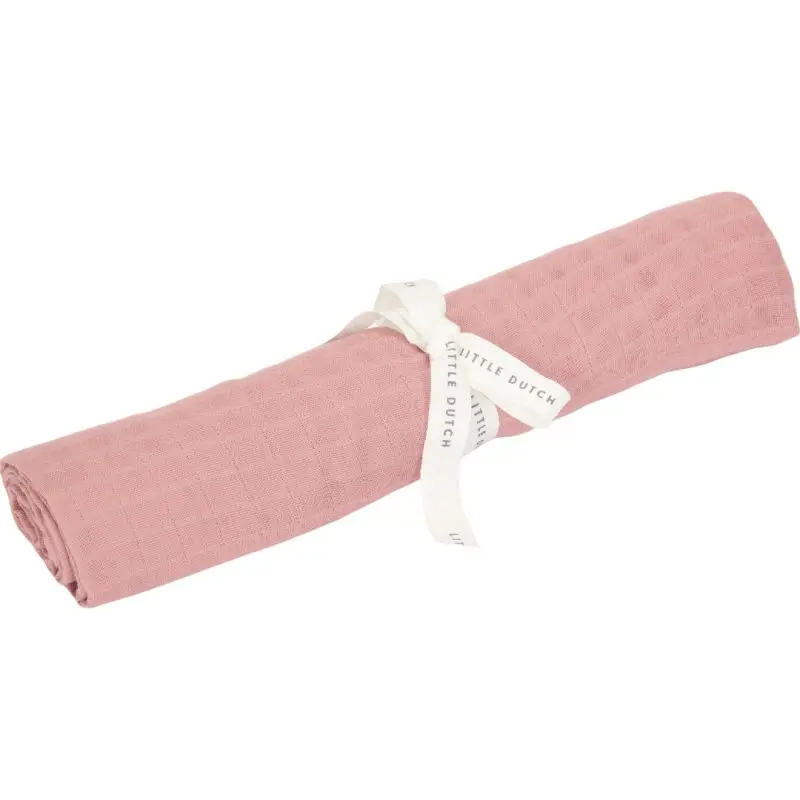 Little Dutch Swaddle in Mussola 120 x 120 cm - Pure Pink Fairy