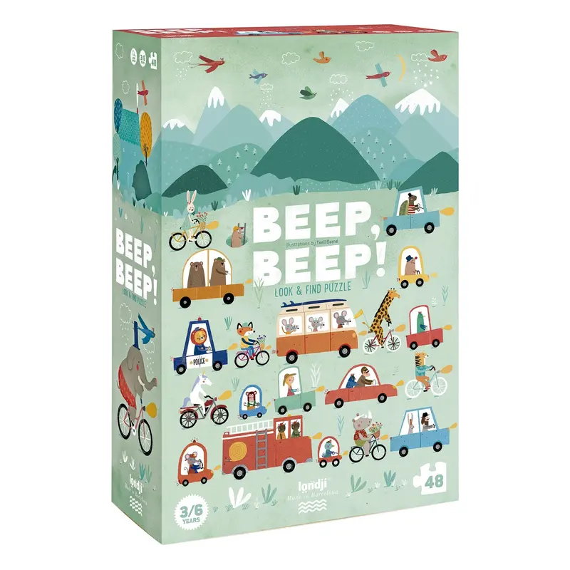 Londji Beep Beep! – Puzzle Pista e Macchinine 48 Pezzi