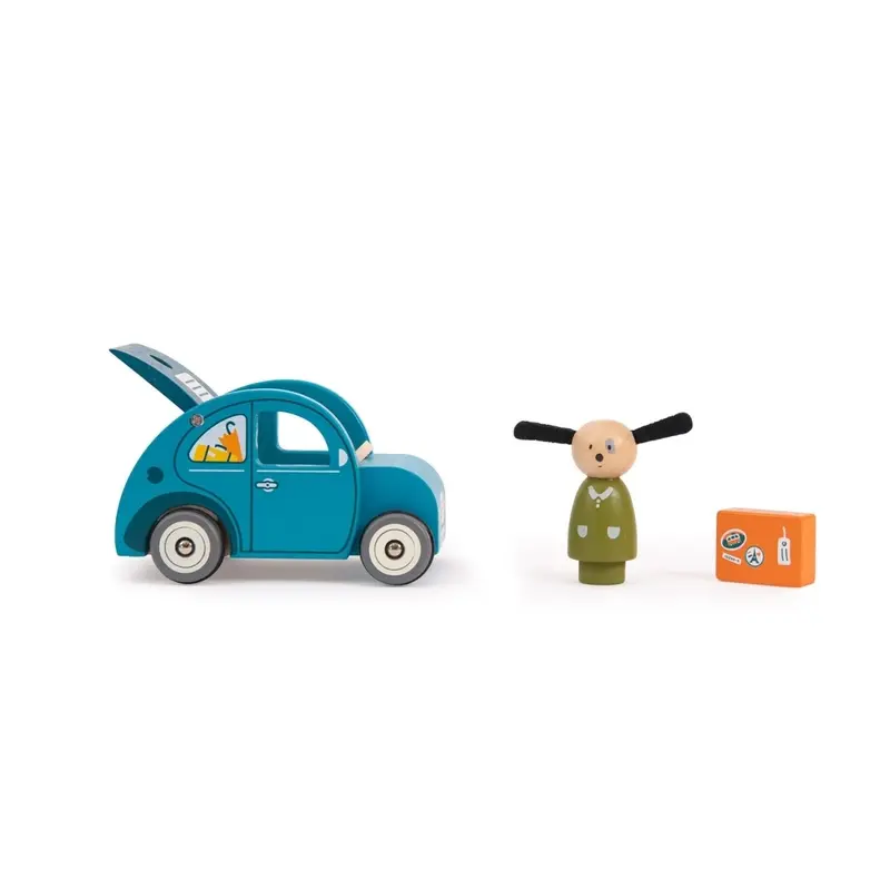 Macchina in legno 2 CV - La grande famiglia