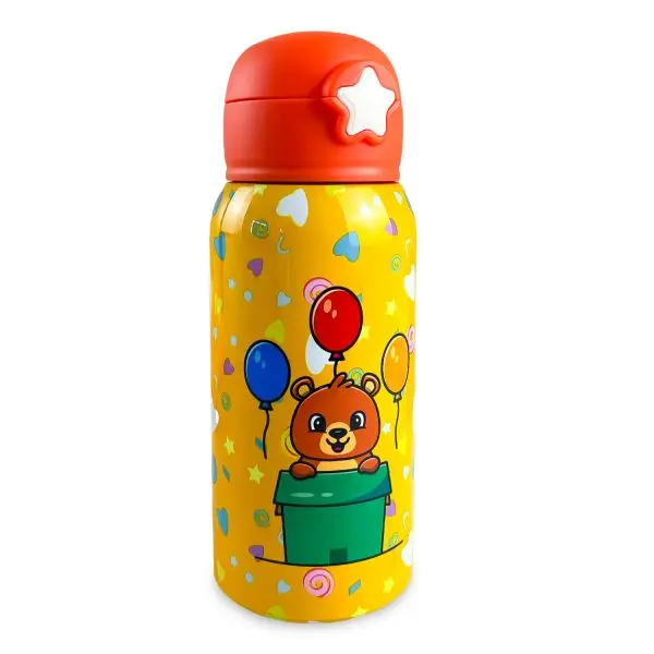 Madricarts Borraccia Termica 500ml Cannuccia Happy Baby Orsetto MPBB04