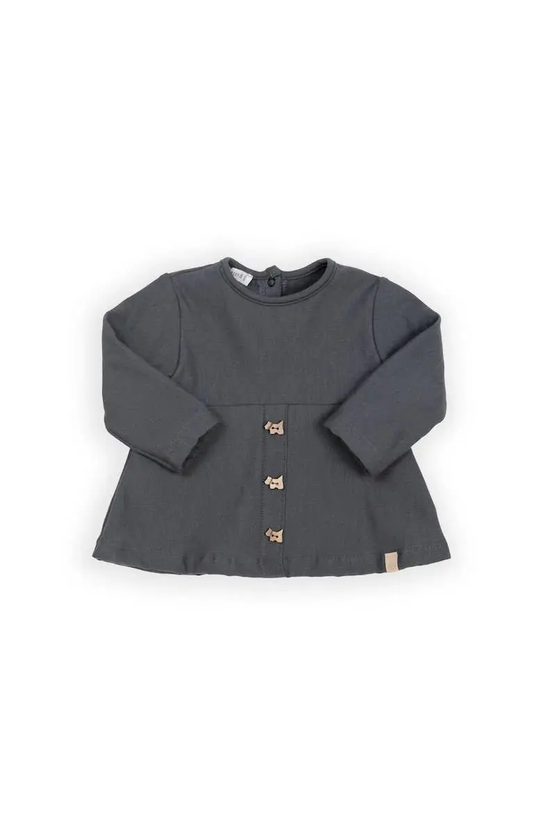 Maglia con bottoncini frontali - MIDNIGHT BLU 343