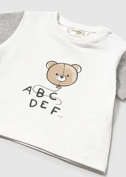 Maglia manica corta bianco Orso
