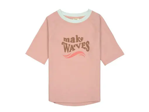 Maglia manica corta protezione UPF 60+ Make Waves Peach