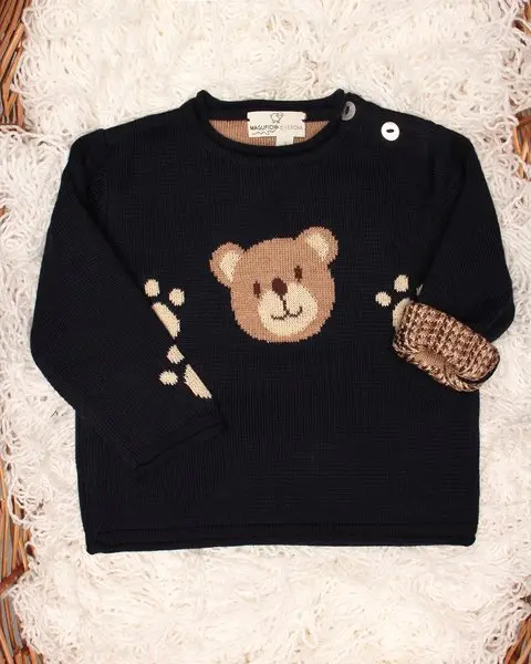 Maglia neonati teddy in pura lana merinos - Maglificio di Verona