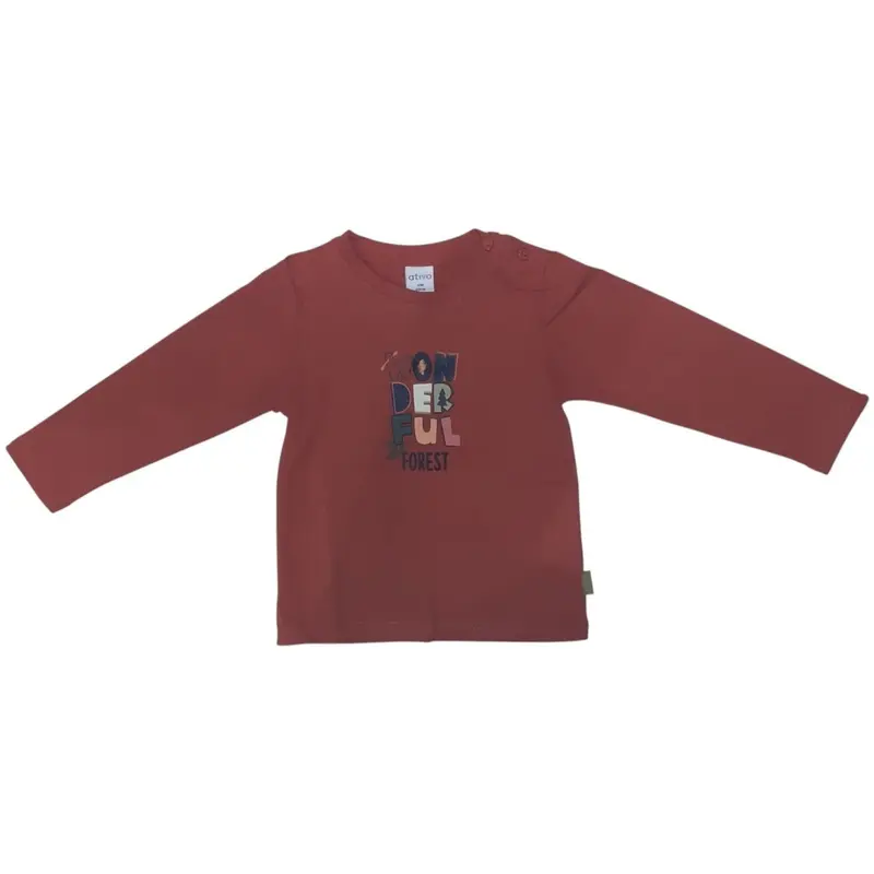 Maglietta Bambina a Maniche Lunghe Cannella In Cotone Ativo ND4179