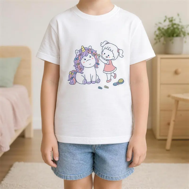 Maglietta Bambino Personalizzata Illustrata