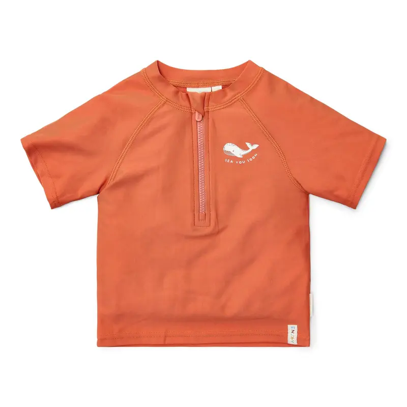 Maglietta da bagno a manica corta - Rosso - Sea Life - Little Dutch