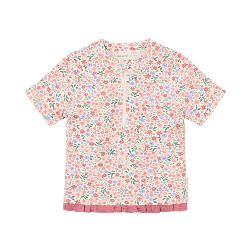 Maglietta da Bagno Bimba 'Dreamy Flowerfield' (Maniche Corte e Zip)