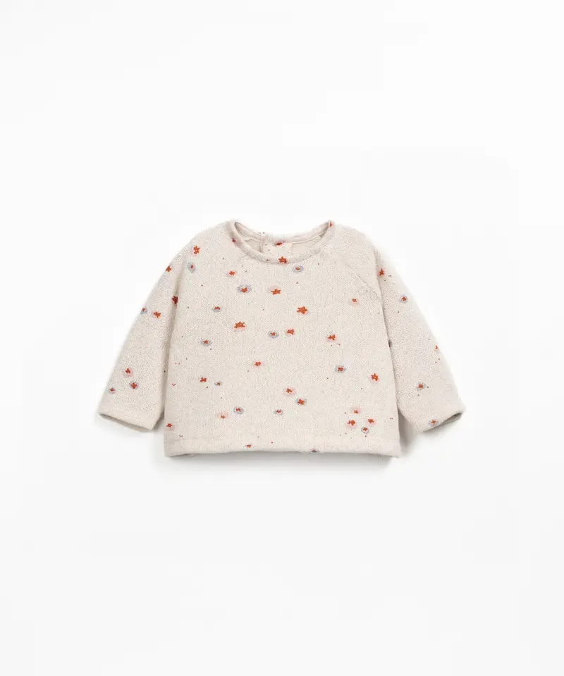Maglione con stampa - 90% Cotone rigenerato e 10% Cotone riciclato