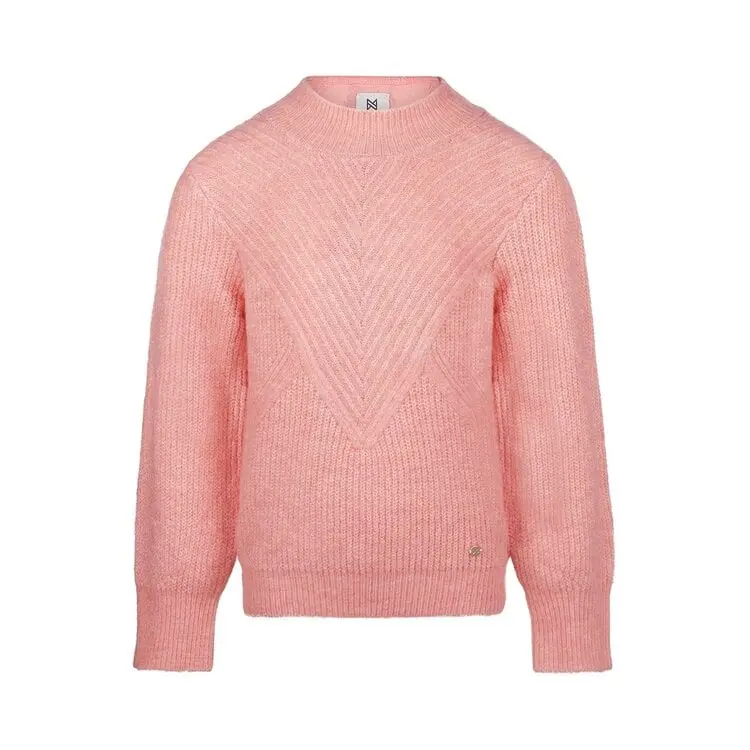 Maglione rosa in maglia fine per bambina Koko Noko