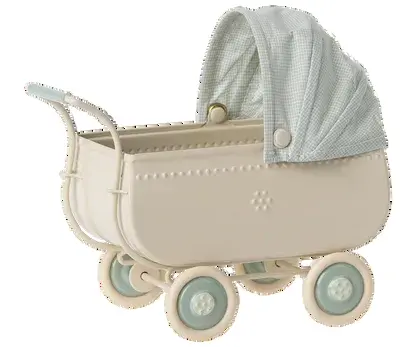 Maileg Carrozzina per Topi Micro - Blu