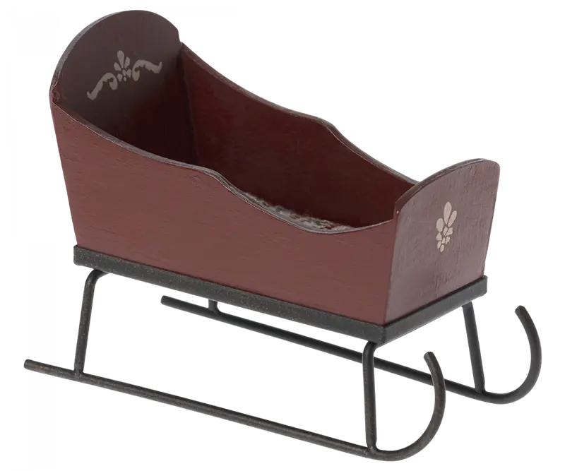 Maileg – Slitta Rossa per Topolini – Accessorio Natale