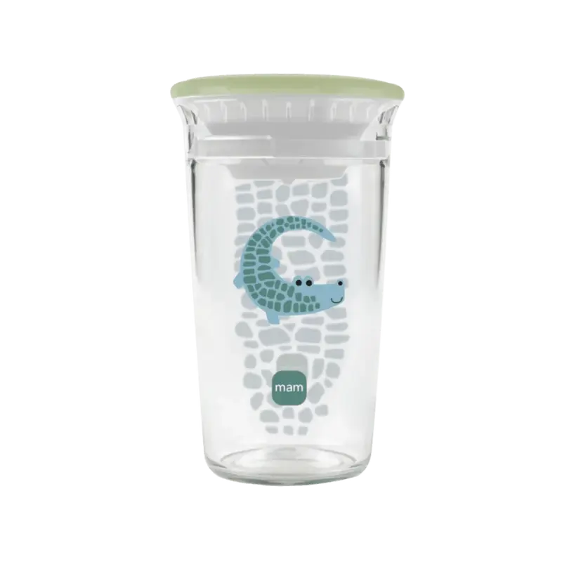 MAM Easy to Drink Cup 8+m Coccodrillo tazza per bambini con valvola anti goccia