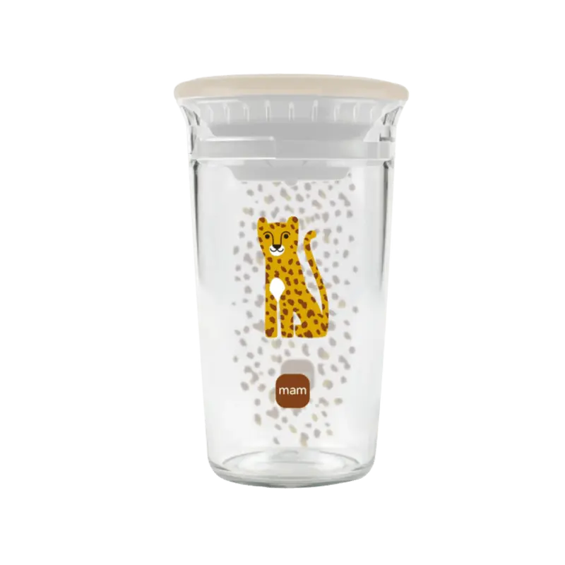 MAM Easy to Drink Cup 8+m Tigrotto tazza per bambini con valvola anti goccia