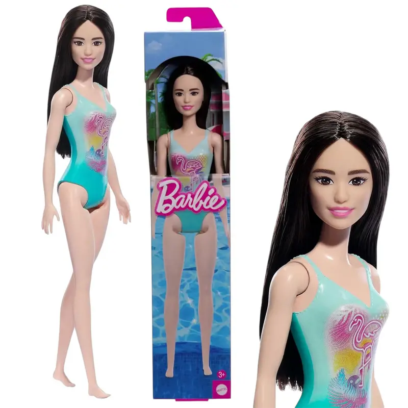 Mattel Barbie Beach Bambola da spiaggia con Costume da Mare