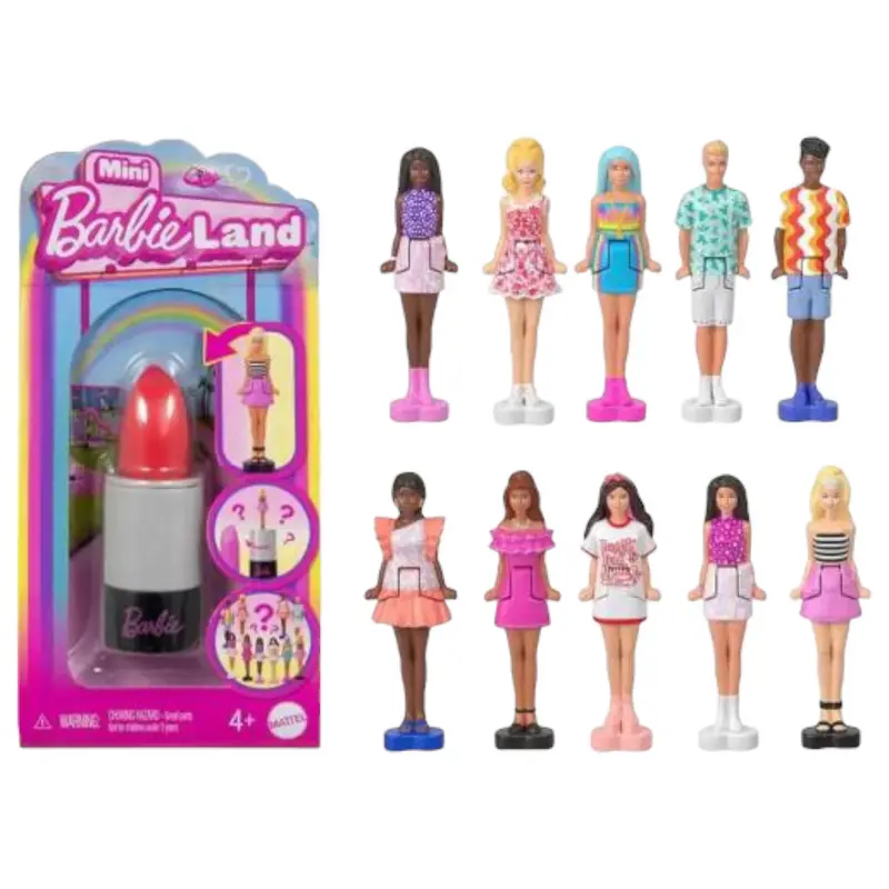 Mattel Barbie Mini BarbieLand Fashionistas Bambola 3,8 cm a Sorpresa Tubetto Rossetto Rosso