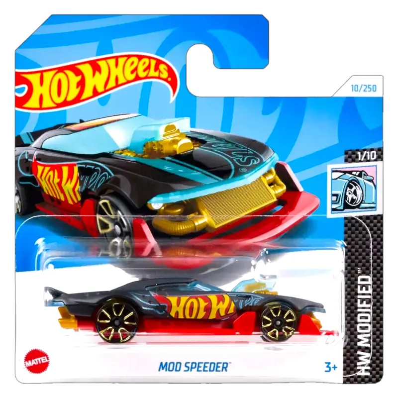 Mattel Hot Wheels Mod Speeder Nero 2024 HW Modified Modellino Auto Die-Cast 1