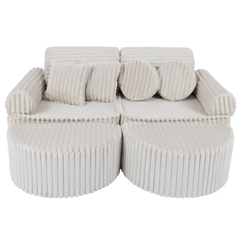 Medium Modular Sofa for Kids - Churros White Plus