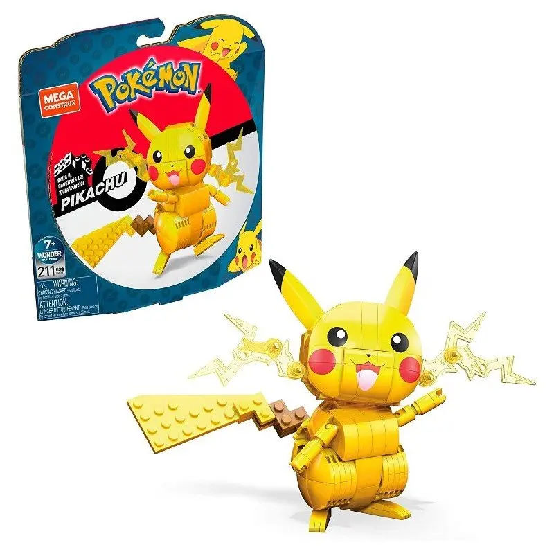 Mega Pokemon Pikachu Da Costruire 10 cm 211 Pezzi GMD31