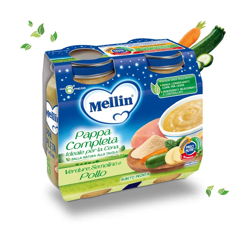 Mellin - Babycena Pollo, Semolino, Verdura