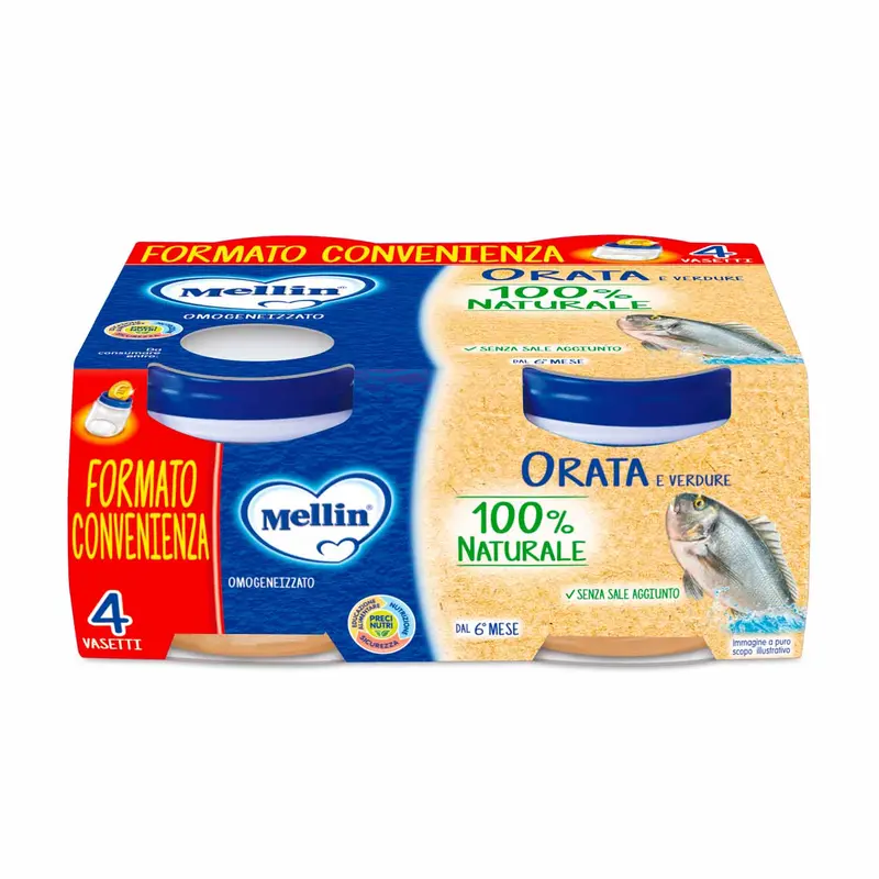 Mellin - Omogeneizzato Pesce Orata 4x80 gr