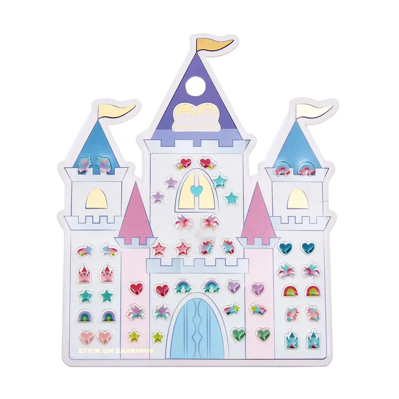 Mimi & Lula Rainbow Castle – 25 Paia di Orecchini Adesivi Bambina