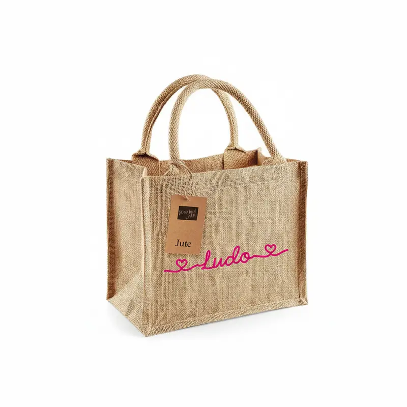 Mini Borsa in Juta Natural personalizzabile
