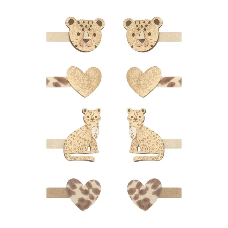 Mini Clip Leopardo e cuori