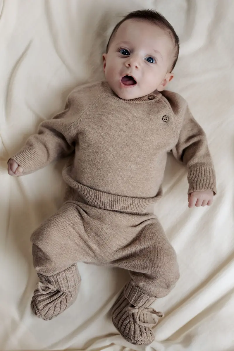 Moalie - set neonato in lana e cashmere
