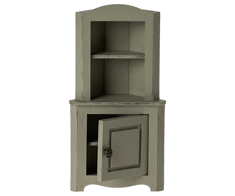 Mobile Angolare Maileg per Topolini – Corner Cabinet Verde Chiaro