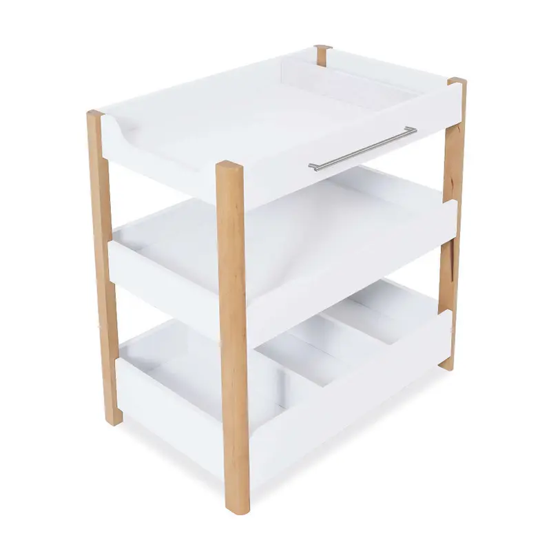 Mobile fasciatoio 50x80 cm con ripiani legno/bianco - Neo Dadá