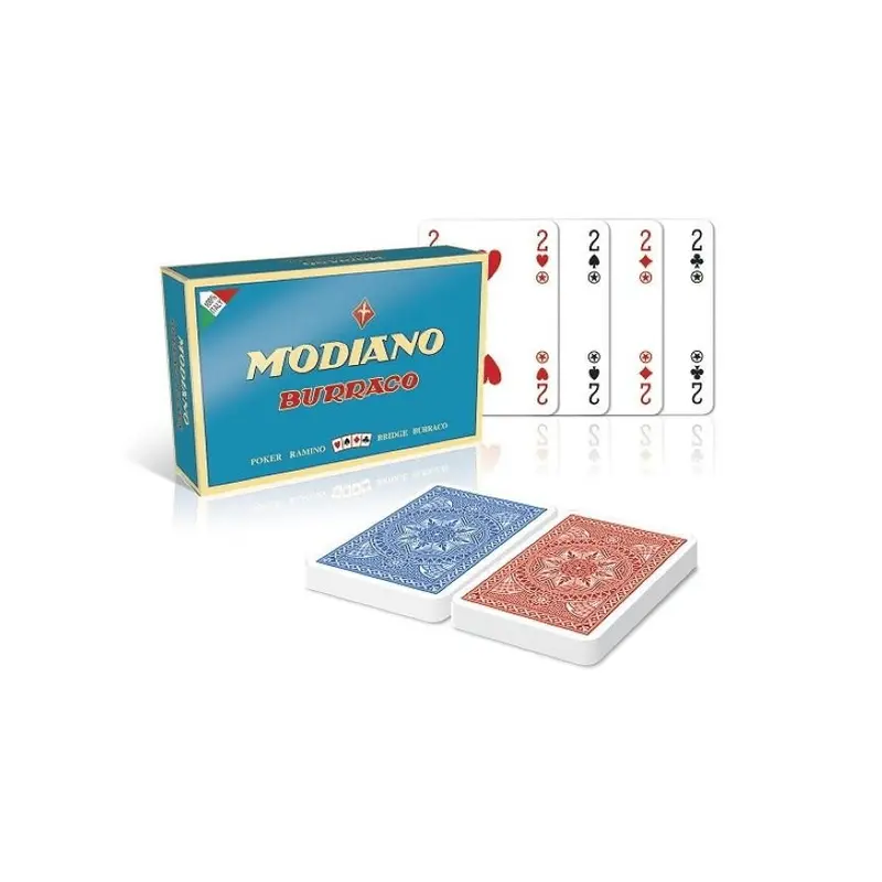 Modiano Carte Da Gioco 2 Mazzi Poker Burraco Ramino Extra 3003799