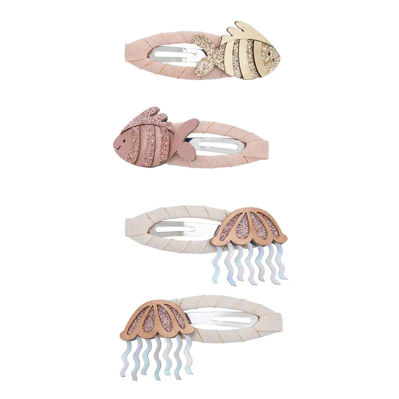 Mollette Capelli Bambina Mimi & Lula Fishy Friends Clic Clacs (Set 4)