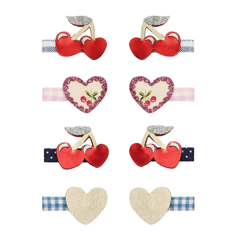 Mollette Capelli Bambina Mimi & Lula Red Cherries Mini Clips (Set 8)