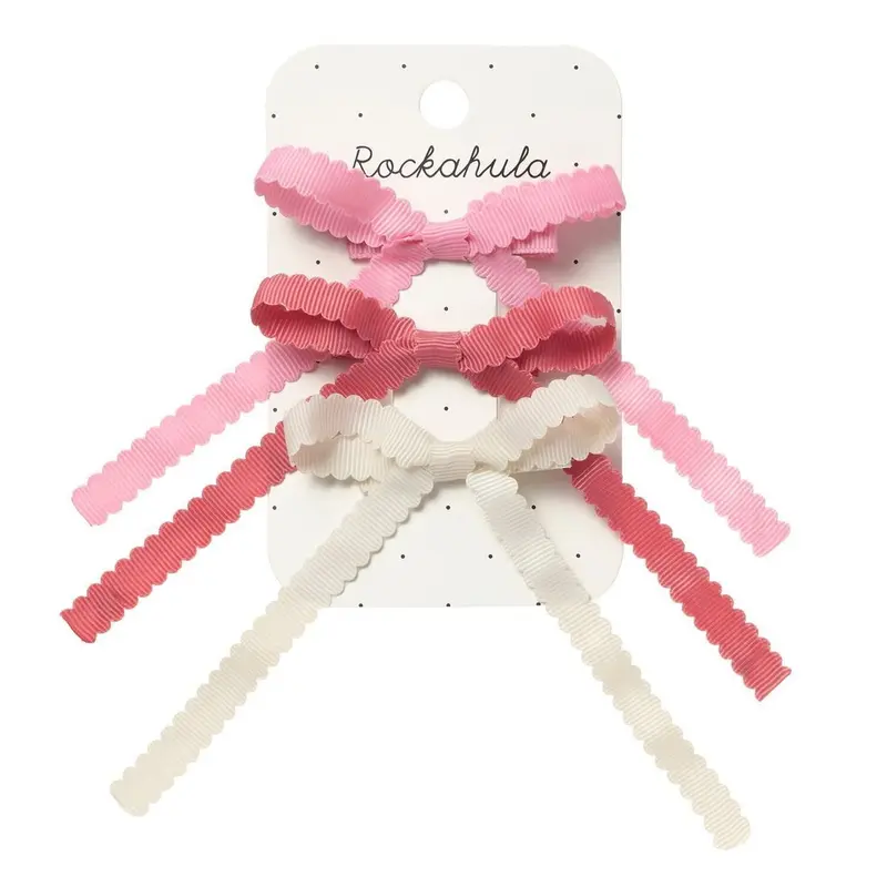 Mollette Rockahula Fiocchi Scalloped in Nastro – Set 3 Pezzi