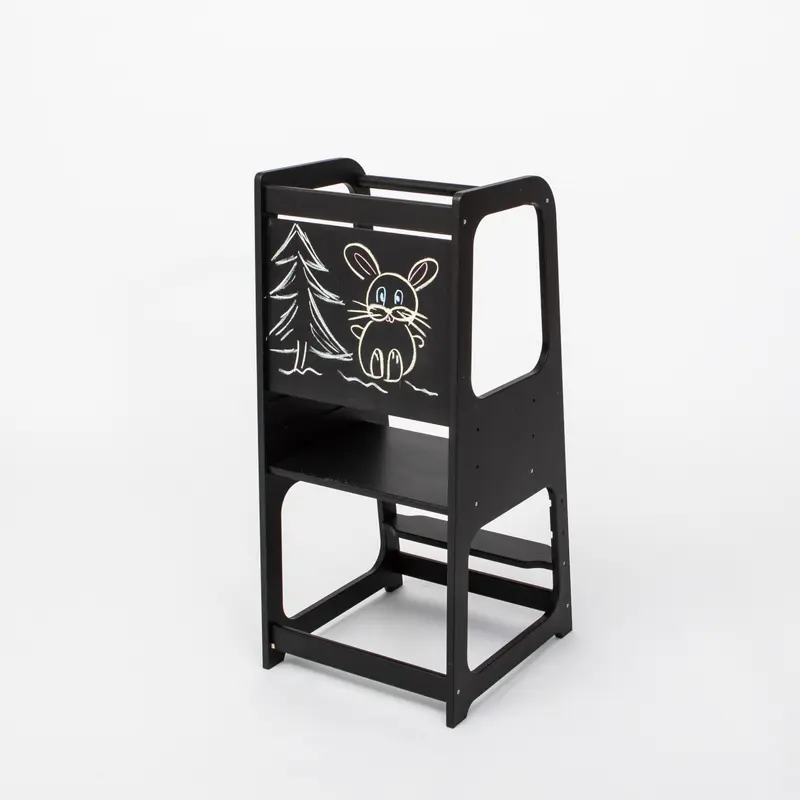 Montessori Tower Step Stool / Kitchen Tower with BLACKBOARD