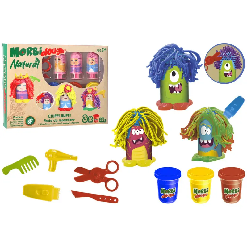 Morbido Set Cresci Capelli 3x25g Pasta Da Modellare Accessori Full Toys 42638