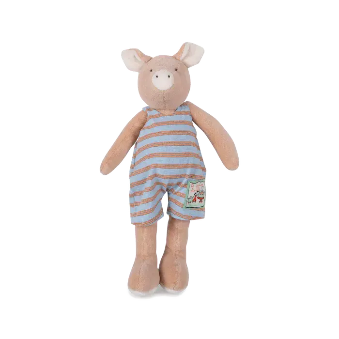 Moulin Roty – Peluche Philémon il Maialino 30 cm – La Grande Famille