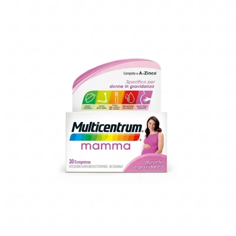Multicentrum - Integratore Alimentare Multivitaminico per Donne in Gravidanza 30 Cpr