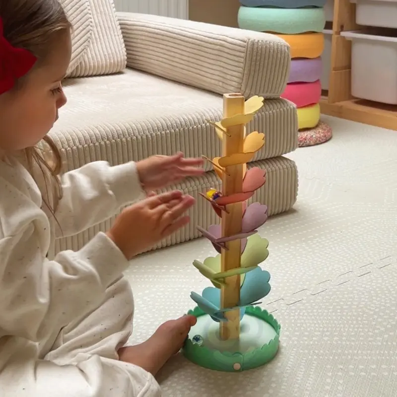 Musical Rainbow Wooden Ball Track