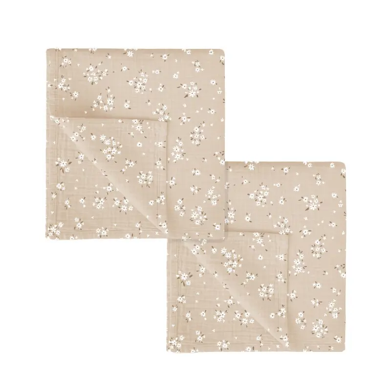 Mussola 60x60cm - Set da 2 pezzi 100% in Bamboo