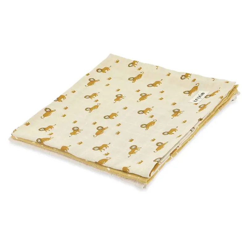Mussola in confezione da 3 pezzi | 55x55 cm - Leone