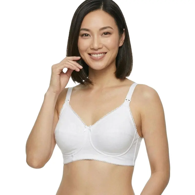 Mysanity - Reggiseno Allattamento Cotone Coppa B Bianco