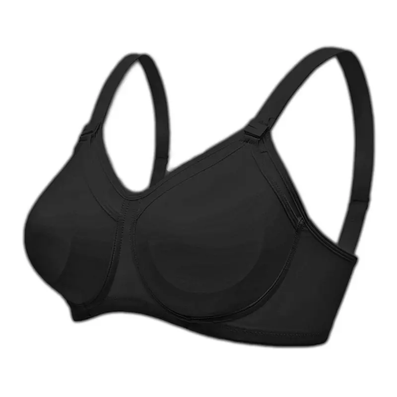 Mysanity - Reggiseno Allattamento Cotone Preformato Coppa C Nero