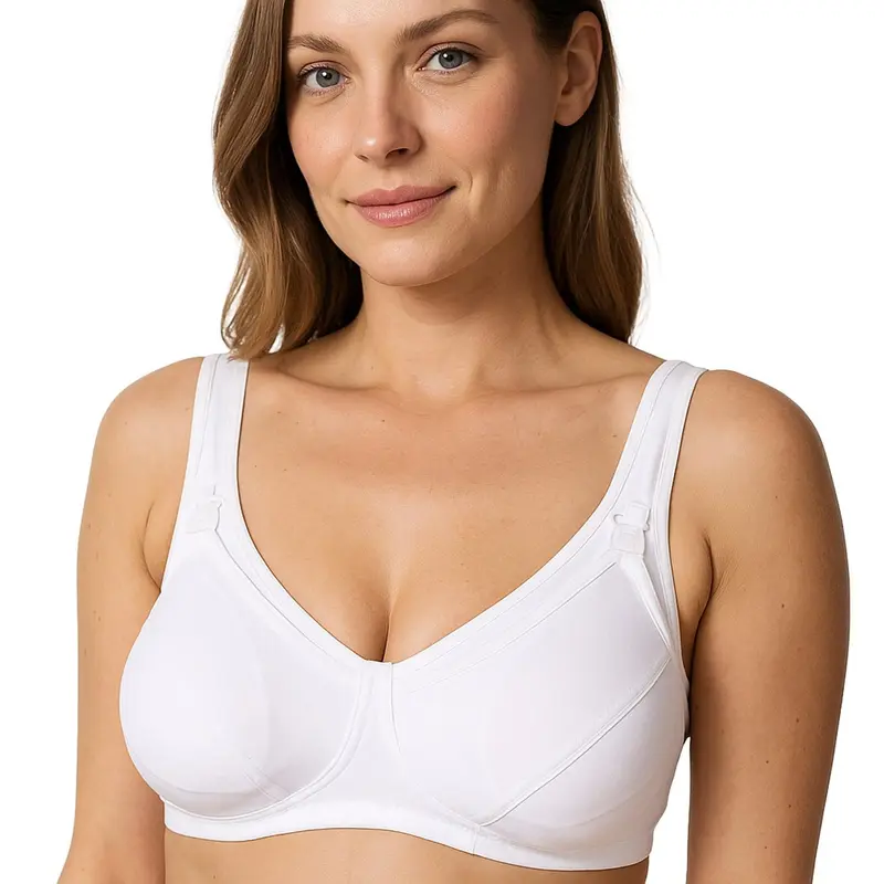 Mysanity - Reggiseno Allattamento Fibra Cava Coppa D Bianco