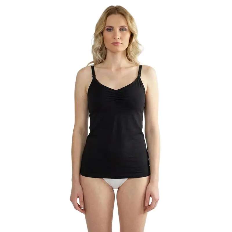 Mysanity - Top Allattamento Bamboo Nero